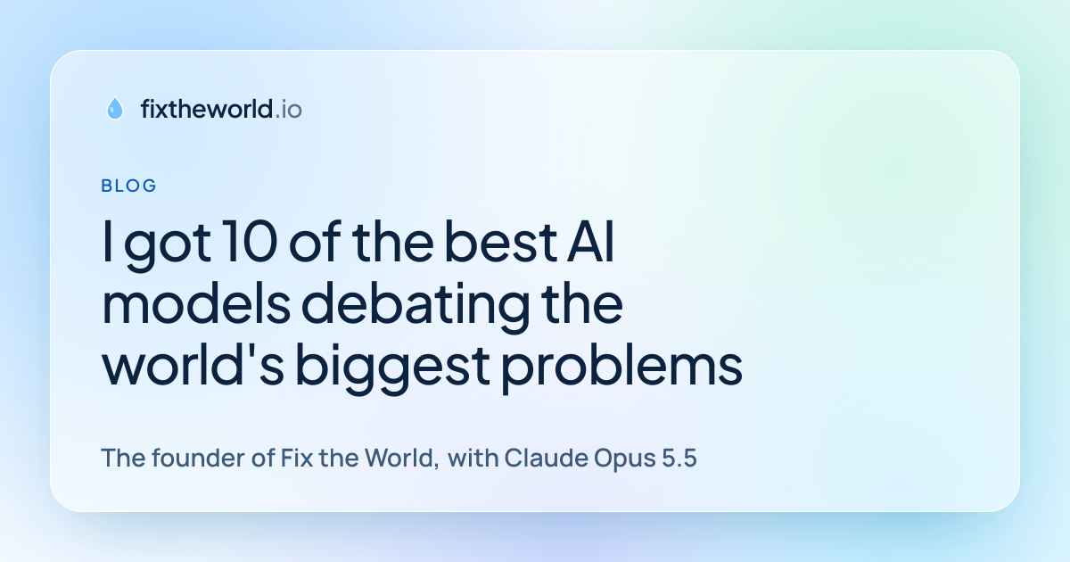 I got 10 of the best AI models debating the world's biggest problems